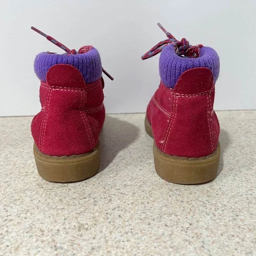 Pink Suede Boots for Kids – Size 9